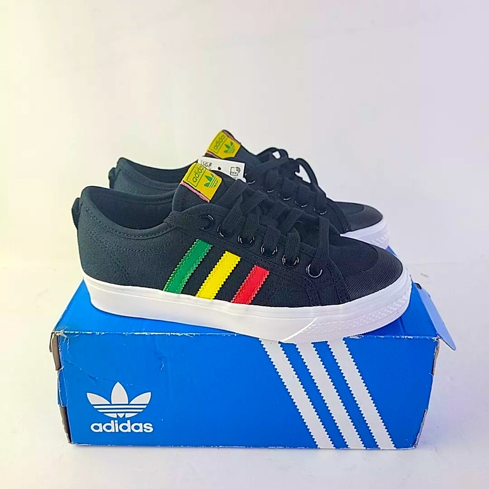 Adidas Black Rasta Nizza sz Women 6.5
